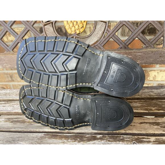 Size EU35/US4.5 NOS Women's Military Army Leather & Canvas Boots Vintage 80s - Picture 7 of 8